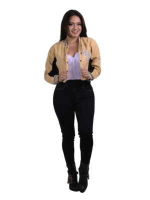 Beisbolera Corta Beige