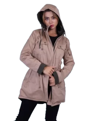 Chaqueta Parka Doble Beige/Verde